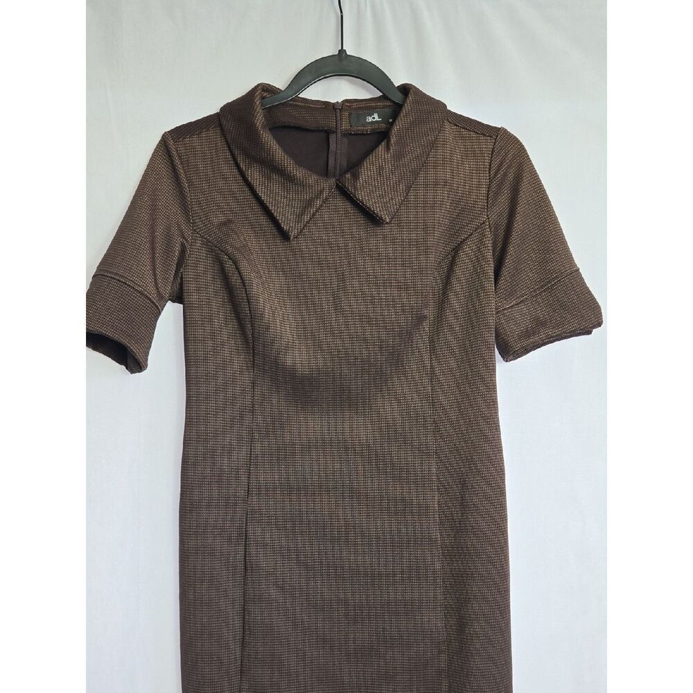 ADL Brown Short Sleeve Sheath Dress